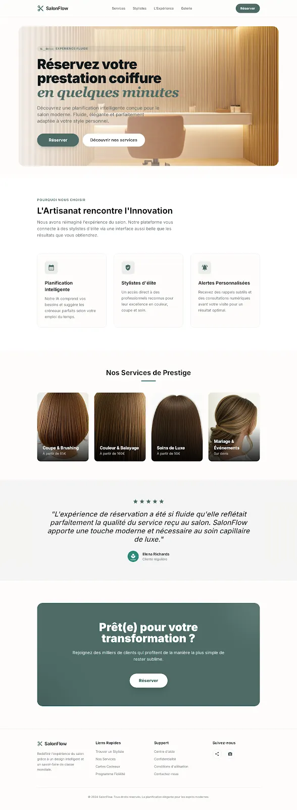 IA WhatsApp coiffure, écran 1