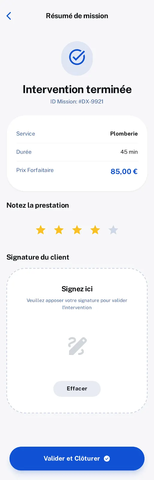 Dépannage à domicile, écran 2