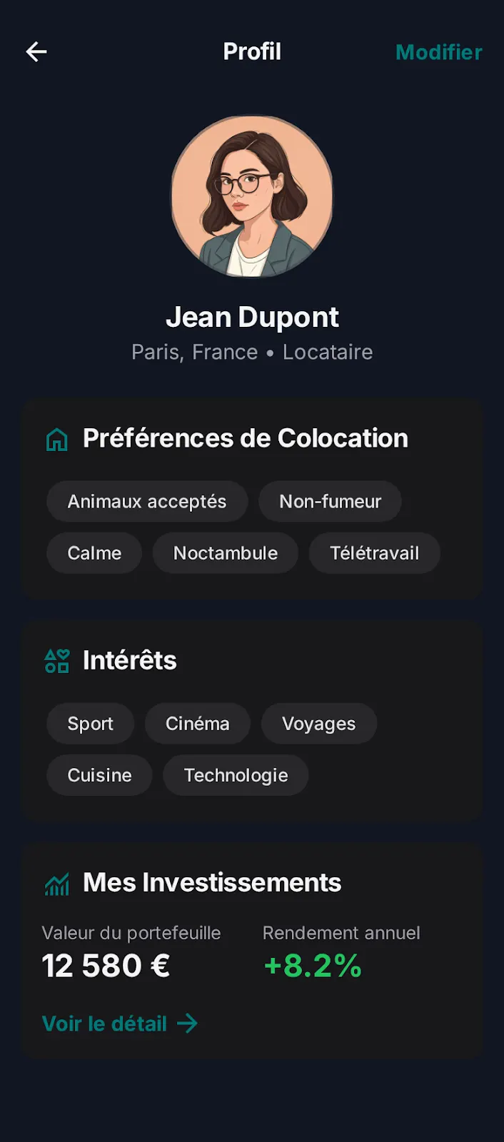 Colocation, écran 1